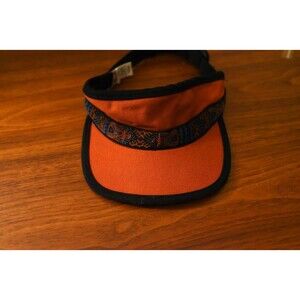 VINTAGE Kavu Visor Adult OSFA One Size Aztec Outdoor Strapback Hiking USA Orange